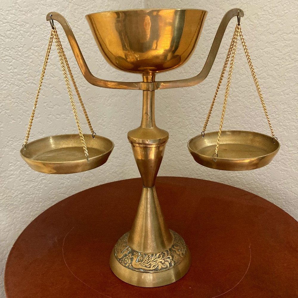 Scales Of Justice Candle Holder